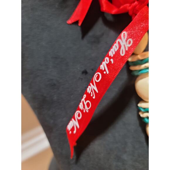 Women's Handmade Beaded Necklace with Turquoise and Cream Beads Unique Design - Picture 6 of 6